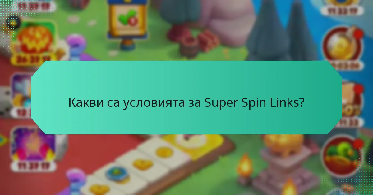 Какви са условията за Super Spin Links?
