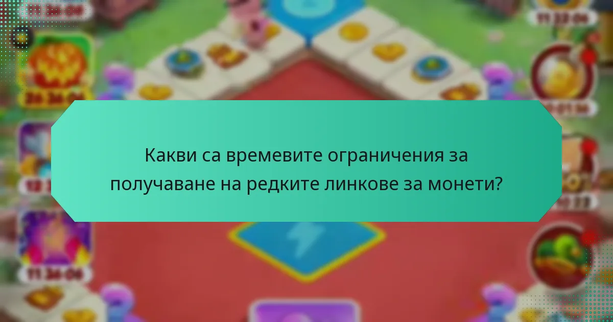 Какви са времевите ограничения за получаване на редките линкове за монети?